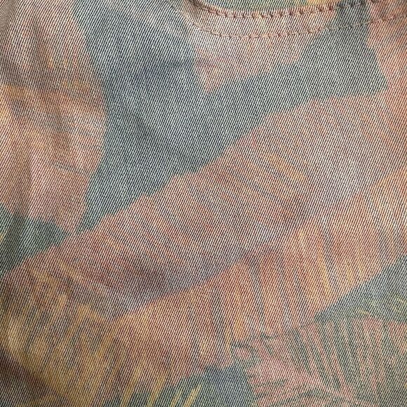 Tropical Print Denim Shorts Size 8 - Picture 4 of 4